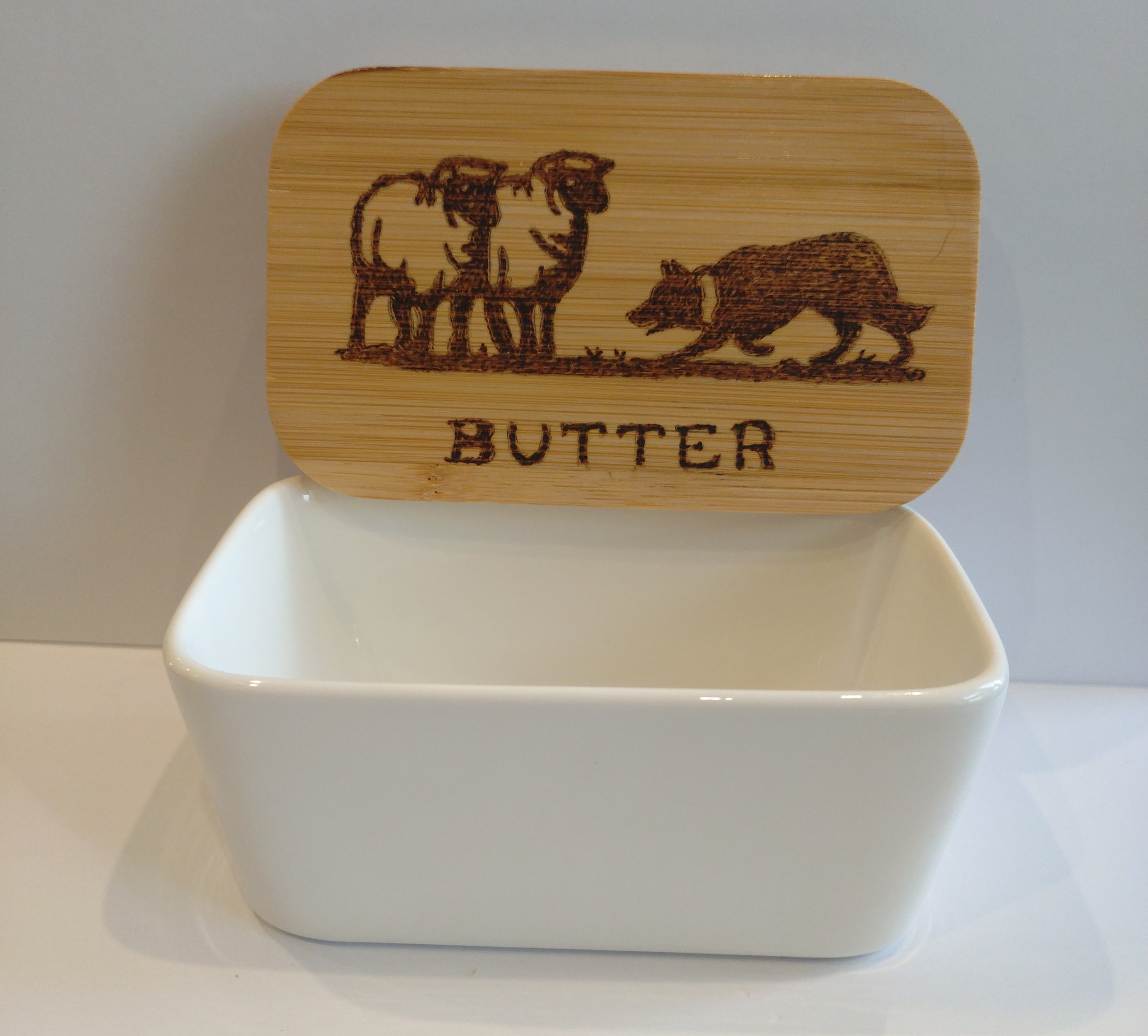 Farm life porcelain butter dish – find out more